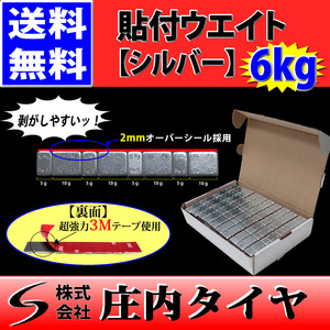 送料無料 新品1箱 (60g×100枚入)合計6kg SHONE バランスウエイト シルバー アルミホイール用 強力3Mテープ 貼り付けタイプ 特価 NO,FR59