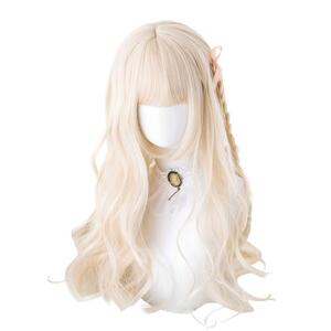 コスプレ ゼミロング GAL系 ロリータ 耐熱 ゴスロリ ゴシック lolita風 レディース 原宿風 （ゴールド） 巻き髪 森ガ