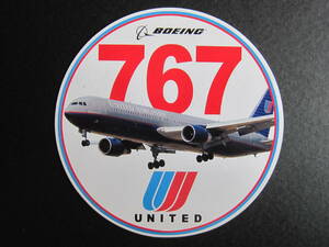 ユナイテッド航空■B767■3代目塗装バトルシップ（1993-2004）■ステッカー