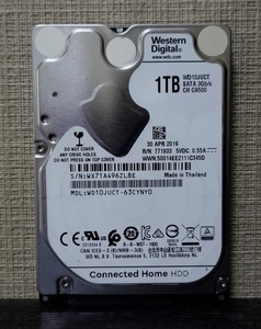 ■正常動作品・動作時間少■WesternDigital製2.5inch AVコマンド対応HDD 1TB WD10JUCT 