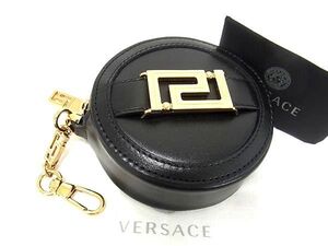 ■新品同様■ VERSACE ヴェルサーチ レザー ポーチ マルチケース 小物入れ レディース ブラック系 AU7650