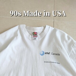 90s カナダ製 AT&T Canada 企業　Tシャツ シングルステッチ L
