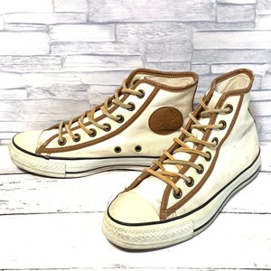 R7717bL 日本製 CONVERSE コンバース ALL STAR オールスター CT70 スニーカー キャンバス×レザー ホワイト系 サイズ5 (24～24.5cm位)