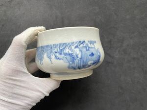 明末清初　呉須　染付 香炉　大鉢　茶器 時代物　中国美術　骨董品 唐物 蕎麦猪口 古伊万里 ぐい呑 時代物