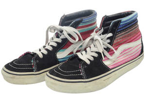 VANS バンズ ハイカットスニーカー V38CL ENC 切替 ボーダー サイズ24cm#99863