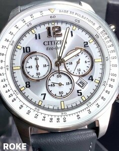 新品 腕時計 正規品 シチズン CITIZEN Eco-Drive エコドライブ ソーラー クロノグラフ カレンダー 10気圧防水 レザーベルト プレゼント