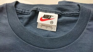 ナイキUSA製MサイズTシャツネイビー長期保管未使用品 ビンテージ デッドストック USA製 アメリカ製