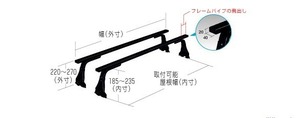 ◆ROCKYルーフキャリアSGRシリーズ タウンエース　ライトエース　ノア 40・50系 ワゴン（標準ルーフ） SGR-03