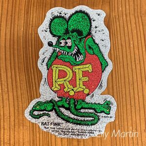 Rat Fink ラットフィンク Crazy Flake ステッカー mooneyes デカール シール ムーンアイズ ラメ ムーンアイズ 好きの方にも