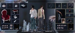 新品未開封GAMETOYS GT-007 008 デスノート Death note 死神 夜神月 Lエル2体セット特典あり　普通素体 やがみ ライトyagami (検RAH弥海砂