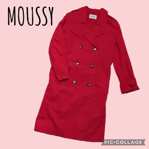 【MOUSSY】マウジー　トレンチコート　アウター　レディース　赤　ジャケット