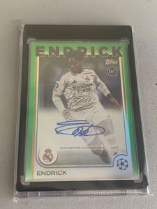 Endrick 2024-25 Topps Uefa Auto Green Foil /99 直筆サインカード ルーキー Real Madrid Club Competitions エンドリッキ エンドリック