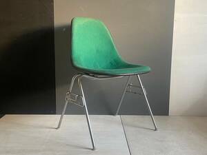 [7661E] Herman Miller Side shell chair FRP スタッキング ベース イームズ Charles Ray Eames ヴィンテージ サイドシェルチェア ワイド