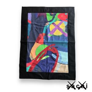 ★ 希少 21FW sacai × KAWS Blanket サカイ カウズ コラボ グラフィック マルチカラー ウール ブランケット マット 21-0253S 正規品