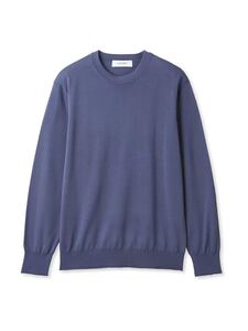 AOURE 23AW FIORE クルーネック ニット S ブルー アウール