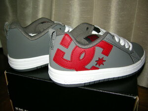 DC Shoes Court Graffik Grey/Red 18.5cm コートグラフィック グレー＆赤 レアカラー DCシューズ