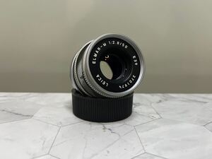 Leica ELMAR-M 50mm f/2.8 E39 silver 沈胴 ライカ Mマウント エルマー 最終型 フィルムカメラ シルバー レンズ 