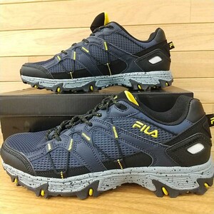 27.5cm 新品正規品 FILA matronic trail shoes フィラ トレイル メンズ トレッキングシューズ マウンテン ネイビー/ブラック アウトドア