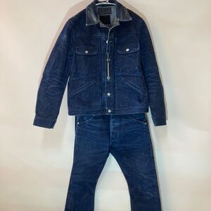 ISAMU KATAYAMA BACKLASH×Wrangler バックラッシュ×ラングラー コラボデニムセットアップ 未使用タグ付き size:M BACKLASH大量出品中