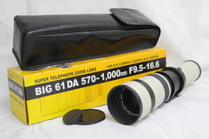 【返品保証】 【元箱付き】3 BEACH BIG 61 DA 570-1000mm F9.5-16.6 ケース 前後キャップ 三脚座付き レンズ v7198