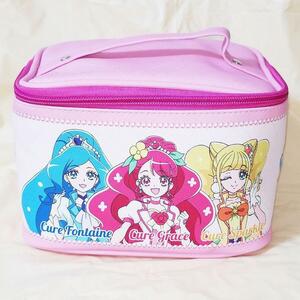 プリキュア★バニティポーチ★ポシェット★内ポケット付き★新品★未使用品★タグ付★バンダイ★ポーチ★限定品 メイクボックス　小物入れ