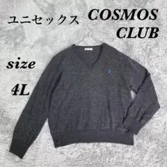 COSMOS CLUB (4L) Vネックセーター ビッグサイズ 日本製