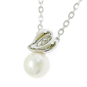 【箱付き】 MIKIMOTO ミキモト シルバー アコヤ真珠 リーフモチーフ ネックレス 2.3g □S刻印 287999 ネックレス