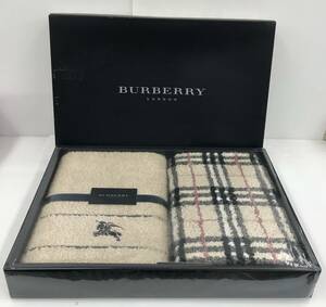 (未使用品）BURBERRY/バーバリー フェイスタオル2枚セット BB4100/TBF2997162