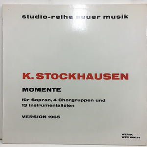 ★即決 Karlheinz Stockhausen / Momente オリジナル BOOKLET