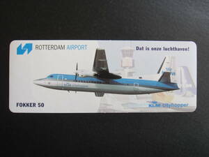 KLMシティホッパー■KLM Cityhopper■フォッカー50■ロッテルダム空港■オランダ■スカイチーム■1980