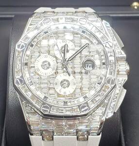 定価 約1億円♪オーデマ・ピゲ４４ｍｍ♪ AUDEMARS PIGUET フルバゲットダイヤ♪ロイヤルオークオフショア クロノグラフ♪メンズ新品同様