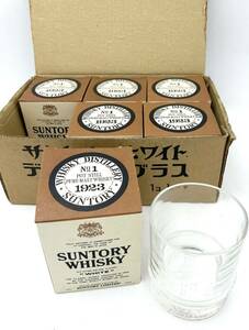 保管品◯ウイスキーづくり50年記念　サントリー　ホワイト　デラックス　グラス　1コ入×6◯SUNTORY グラス