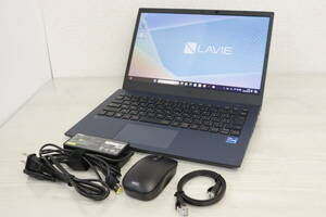NEC 14型ワイド モバイルパソコン LAVIE PC-N1475CAL i7-1165G7 /8GB / Win11 ネイビーブルー 1K049