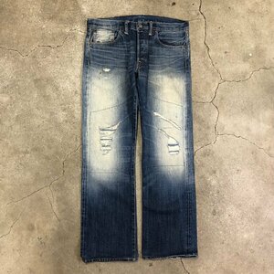 MADE IN USA RRL ダブルアールエル ダメージ加工 デニムパンツ 32×34