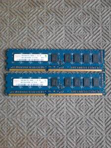 Hynix DDR3 1066 PC3-8500 ECC 2GB × 2本＝ 4GB 両面チップ #2 / HMT125U7AFR8C-G7