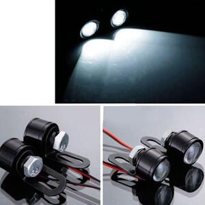 ※1set2pcs※　オートバイのハンドルバー用LEDライト 12v フォグランプ2個セット 補助ヘッドライト白色光スポットライト駆動ランプ