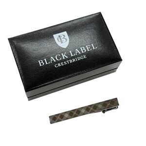 ◎【新品】【アウトレット品】 BLACK LABEL CRESTBRIDGE　ブラックレーベル　メンズ　ネクタイピン　ガンメタリック×チェック　cb-000458