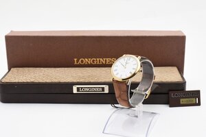 稼働品 箱付 ロンジン AUTOMATIC オートマチック ゴールド ラウンド メンズ 腕時計 LONGINES