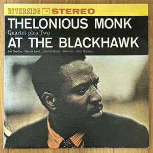 【DGあり】 US Stereo盤 黒大ラベル At The Blackhawk / Thelonious Monk Riverside RLP 1171 超音波洗浄済 Charlie Rouse, Harold Land