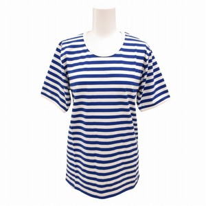 未使用品 マリメッコ marimekko タグ付き Ｔシャツ カットソー ボーダー クルーネック 半袖 XS 青 ブルー /HD 0905 レディース