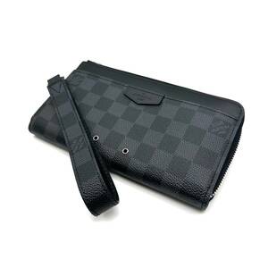 【美品】LOUIS VUITTON ルイヴィトン ダミエグラフィット ジッピードラゴンヌ 長財布 N60379