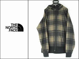 ■060901-072■美品■THE　NORTH　FACE/ザ・ノース・フェイス■ジャケット■フード付き■チェック柄■ファスナー■L/Gサイズ■