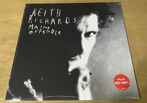 未開封　輸入盤 KEITH RICHARDS MAIN OFFENDER 180GRAM RED VINYL Made in U.K.