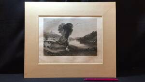 【真作 J.M.W.Turner(ターナー)/銅版画32】『Trematon Castle』●イギリスロマン主義●縦33.5×横40.5㎝●検)リトグラフ/水彩画/風景画