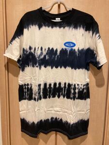 美品 CHALLENGER　チャレンジャー TIE DYE LOGO TEE タイダイ柄 ロゴプリント Tシャツ Lサイズ ボーダー 半袖 ブラック