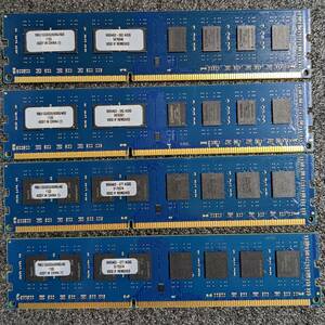 【中古】DDR3メモリ 16GB(4GB4枚組) Kingston RBU1333D3U9D8G/(4G|4GE) [DDR3-1333 PC3-10600]