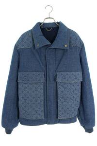 ルイヴィトン LOUISVUITTON 23SS RM231M SU0 HOB11E サイズ:52 モノグラムパデッドデニムジャケット 中古 SB01