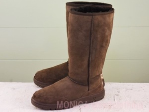 MK430◆レディース【UGG オーストラリア】ムートンブーツ 茶 ブラウン W7 24cm