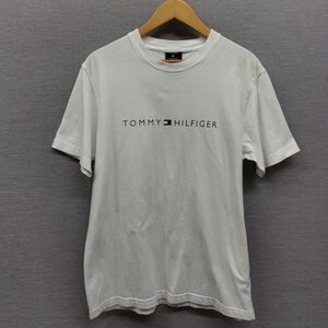 F60 Tommy Hilfiger トミー ヒルフィガー Tシャツ 半袖 カットソー クルーネック ロゴ プリント コットン カジュアル メンズ ホワイト S