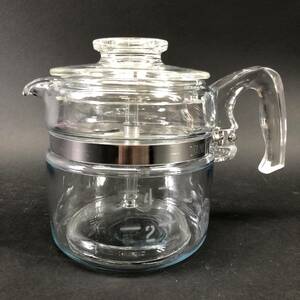 PYREX オールドパイレックス パーコレーター 7754 耐熱ガラスポット 4カップ 珈琲 紅茶 24e菊E